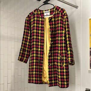 Vintage Love Moschino Women's Houndstooth Lightweight Coat